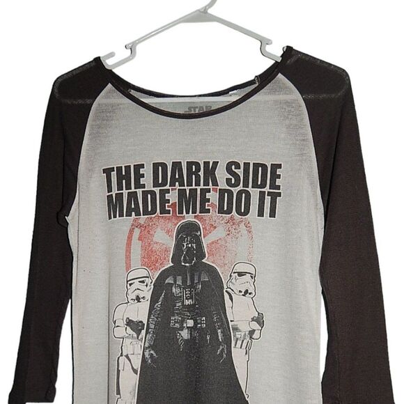 STAR WARS women's small super thin sheer Darth Vader graphic shirt - Picture 2 of 8
